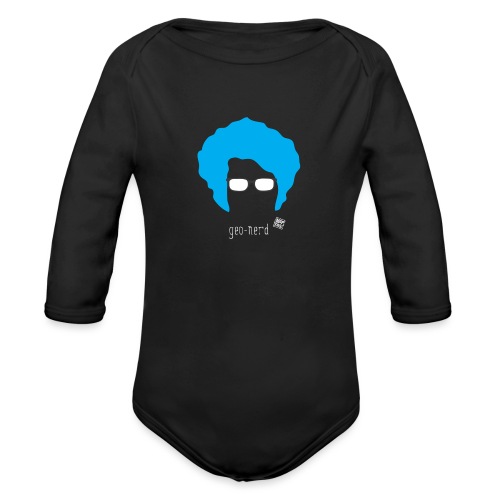 Geo Nerd (him) - Organic Long Sleeve Baby Bodysuit