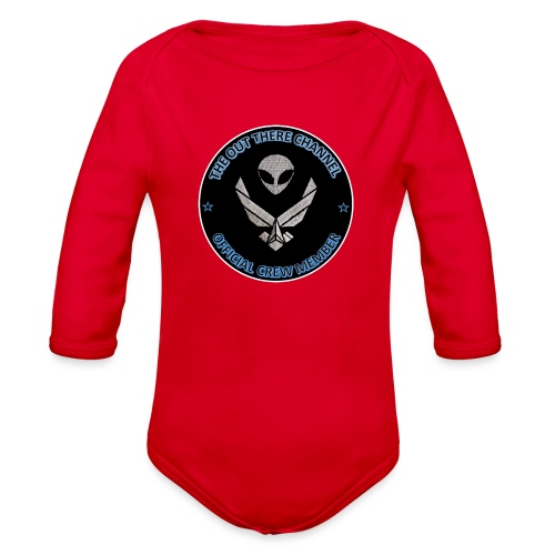 BlackOpsTransBigger1 FrontOnly with OTchan Back - Organic Long Sleeve Baby Bodysuit