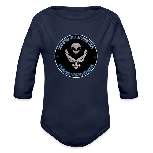 BlackOpsTransBigger1 FrontOnly with OTchan Back - Organic Long Sleeve Baby Bodysuit