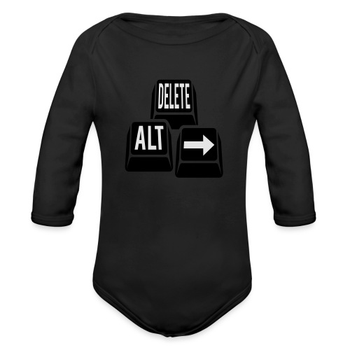Delete Alt Right Keys - Organic Long Sleeve Baby Bodysuit