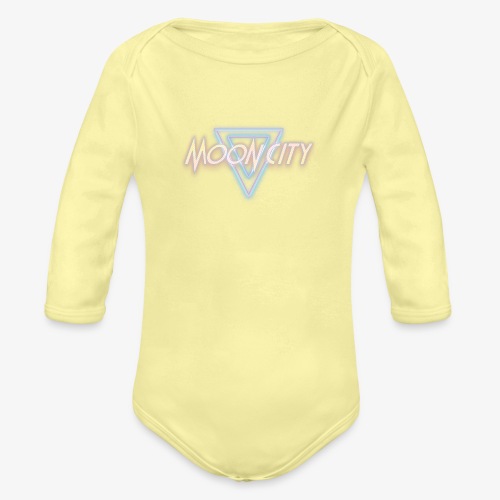 Moon City Logo - Organic Long Sleeve Baby Bodysuit