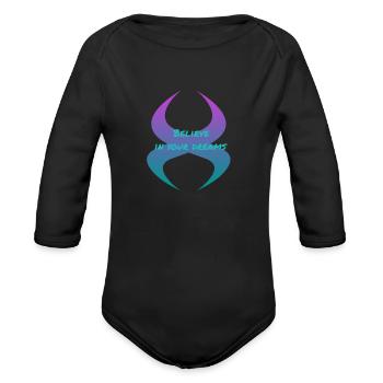 Trends - Organic Long Sleeve Baby Bodysuit - black - Front