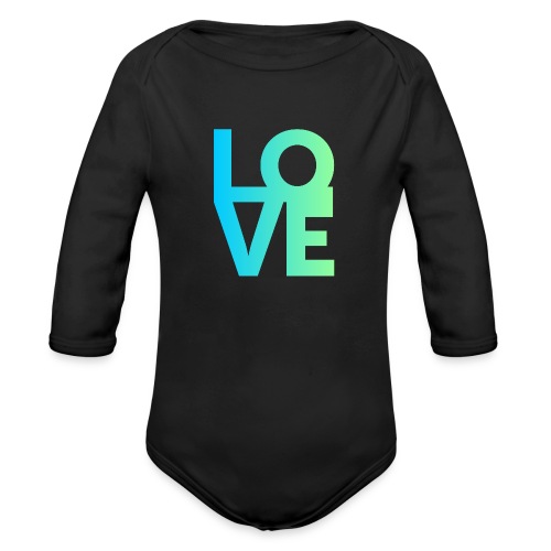 LOVE - Organic Long Sleeve Baby Bodysuit
