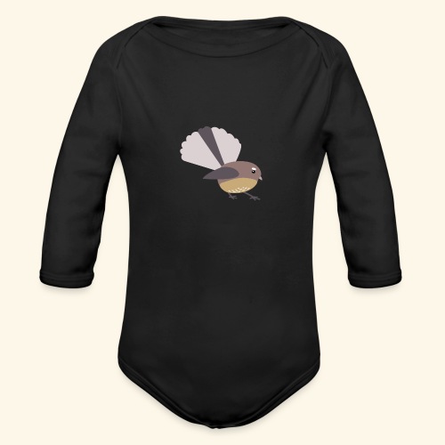New Zealand Fantail - Organic Long Sleeve Baby Bodysuit