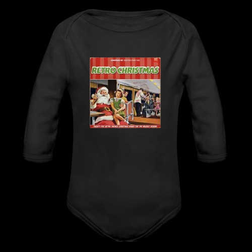Retro Christmas Album Artwork - Organic Long Sleeve Baby Bodysuit
