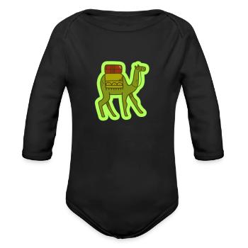 Heaven - Organic Long Sleeve Baby Bodysuit - black - Front