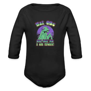Pretty Mantis - Organic Long Sleeve Baby Bodysuit - black - Front