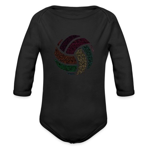 Colorful Volleyball - Organic Long Sleeve Baby Bodysuit