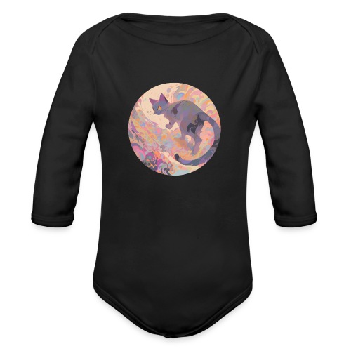 Wandering Cat - Organic Long Sleeve Baby Bodysuit