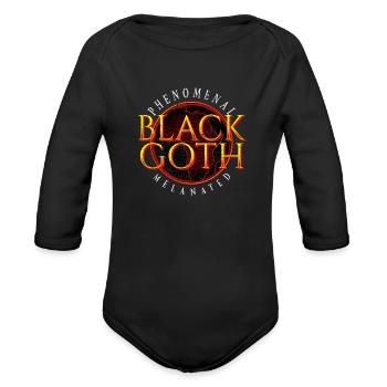 Afro Punk Clothing African American - Organic Long Sleeve Baby Bodysuit - black - Front