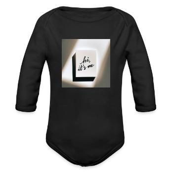 Best Image EN - Organic Long Sleeve Baby Bodysuit - black - Front