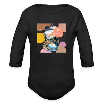 Joy in Simplicity - Organic Long Sleeve Baby Bodysuit - black - Front