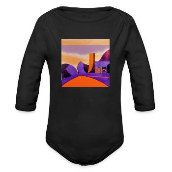 Beauty of simplicity - Organic Long Sleeve Baby Bodysuit - black - Front