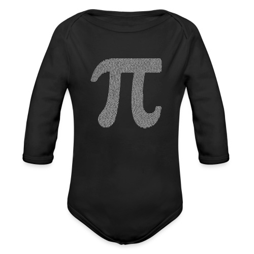 Pi 3.14159265358979323846 Math T-shirt - Organic Long Sleeve Baby Bodysuit