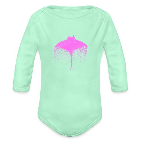 South Carolin Stingray in Pink - Organic Long Sleeve Baby Bodysuit