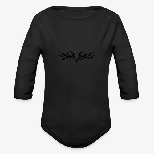 Aespa Savage Logo - Organic Long Sleeve Baby Bodysuit