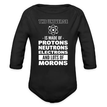 Science Professor - Organic Long Sleeve Baby Bodysuit - black - Front