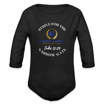 Strive - Organic Long Sleeve Baby Bodysuit - black - Front