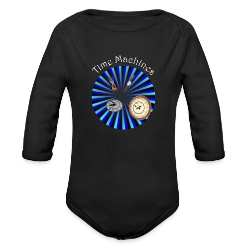 Time Machines Space Vortex - Organic Long Sleeve Baby Bodysuit