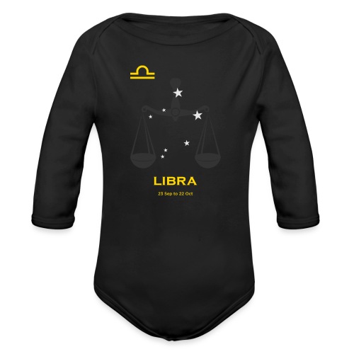 Libra zodiac astrology horoscope - Organic Long Sleeve Baby Bodysuit