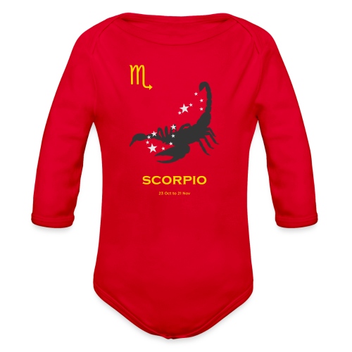 Scorpio zodiac astrology horoscope - Organic Long Sleeve Baby Bodysuit