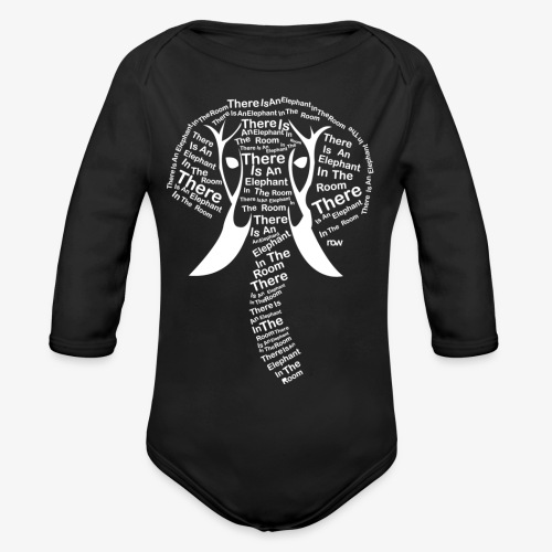 ThereIsAnElephantInTheRoom - Organic Long Sleeve Baby Bodysuit