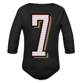 Kaepernick trending - Organic Long Sleeve Baby Bodysuit - black - Front