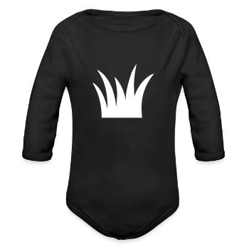 Tall Grass - Organic Long Sleeve Baby Bodysuit - black - Front