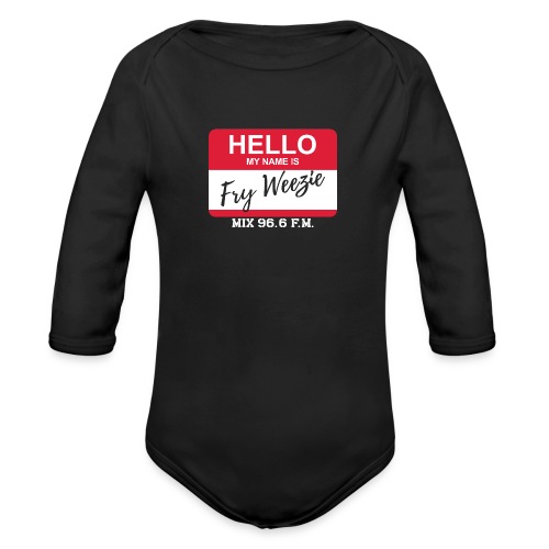 HELLO - Organic Long Sleeve Baby Bodysuit