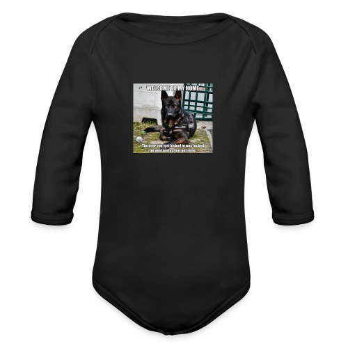 Dog meme - Organic Long Sleeve Baby Bodysuit