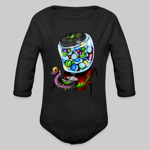 Gumball Monster W - Organic Long Sleeve Baby Bodysuit
