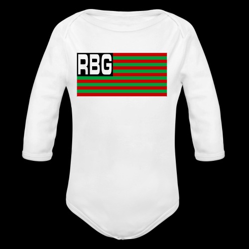 TeamTSC RBGFlag 2 - Organic Long Sleeve Baby Bodysuit