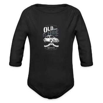 Old School Ride - Organic Long Sleeve Baby Bodysuit - black - Front