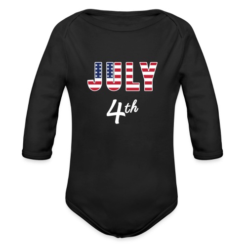 July 4th - Organic Long Sleeve Baby Bodysuit