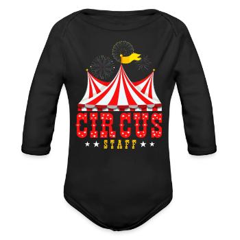 Circus, Circus staff , Artist, Artistic - Organic Long Sleeve Baby Bodysuit - black - Front