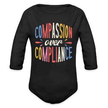ABA Therapist, ABA Therapy, Therapist, SPED - Organic Long Sleeve Baby Bodysuit - black - Front