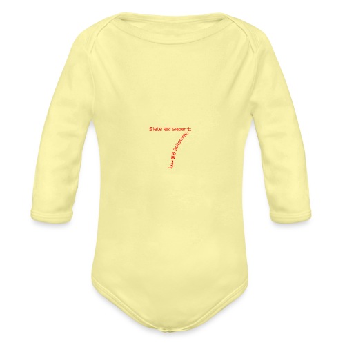 7 - Organic Long Sleeve Baby Bodysuit