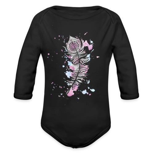 feather - Organic Long Sleeve Baby Bodysuit