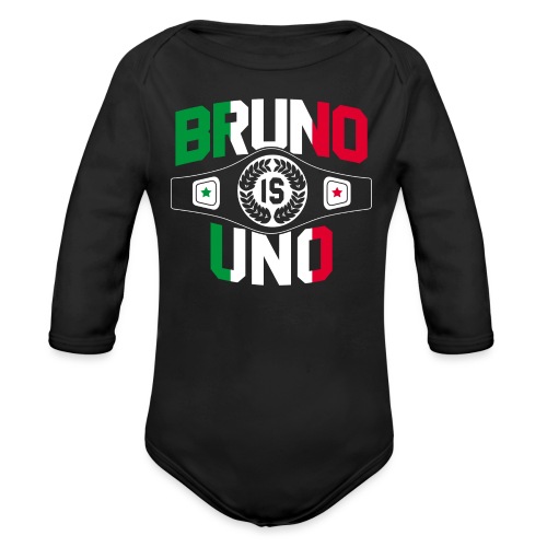 Bruno is Uno - Organic Long Sleeve Baby Bodysuit