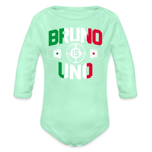 Bruno is Uno - Organic Long Sleeve Baby Bodysuit