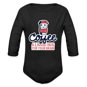 café cERVEAU - Cache-couche à manches longues bio - noir - Devant