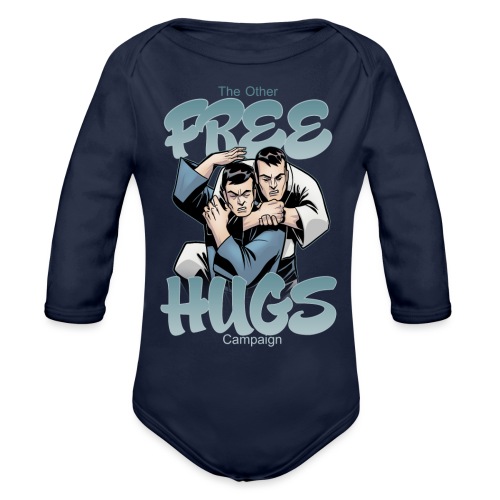 Judo shirt Jiu Jitsu shirt Free Hugs - Organic Long Sleeve Baby Bodysuit