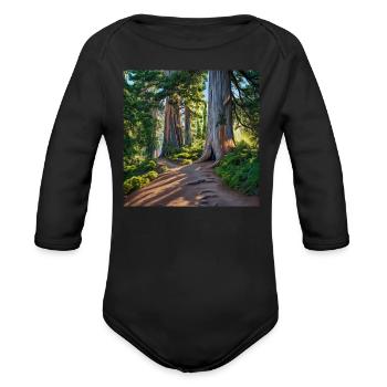 Randonnée en forêt - Cache-couche à manches longues bio - noir - Devant