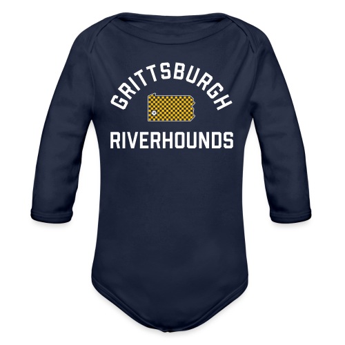 Grittsburgh Riverhounds - Organic Long Sleeve Baby Bodysuit
