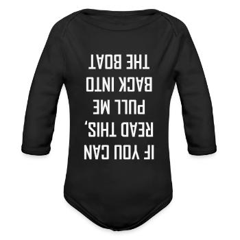 FUNNY TRENDING - Organic Long Sleeve Baby Bodysuit - black - Front