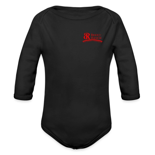 BRLogoTextRed - Organic Long Sleeve Baby Bodysuit
