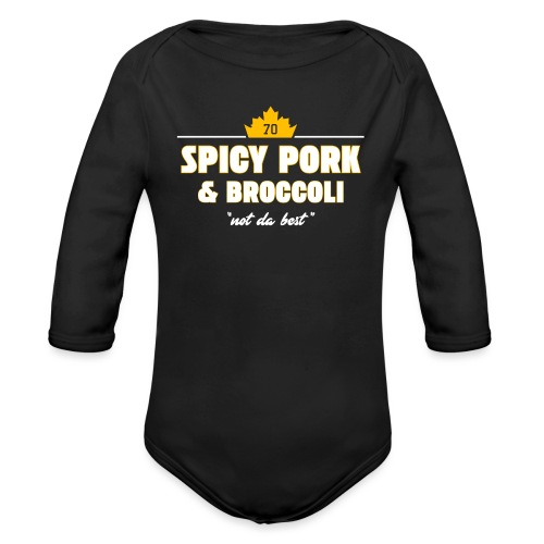 Spicy Pork & Broccoli - Organic Long Sleeve Baby Bodysuit