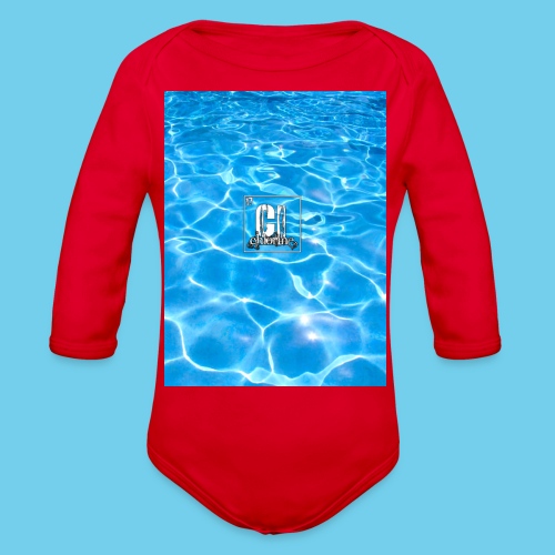 iPhone 6 Pool Backdrop jpg - Organic Long Sleeve Baby Bodysuit