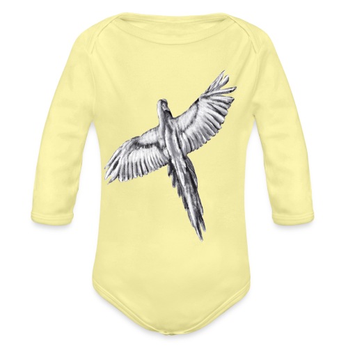 Flying parrot - Organic Long Sleeve Baby Bodysuit