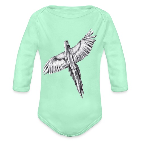 Flying parrot - Organic Long Sleeve Baby Bodysuit